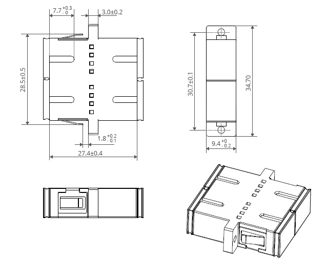 Fs SC-Duplex-Plastic-Long-Flange-Type-Adaptor.jpg